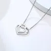 Pendentif Colliers 2023 Classique Double Coeur Collier Pour Grand-Mère À La Mode Lettre En Acier Inoxydable Cadeau Bijoux