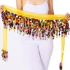 Belts Belly Dance Costume midjebälte Chiffion Scarf med blingbling paljetter Stage Dancing visar Dropship