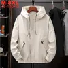 Herrenjacken Frühling Herbst Casual Windbreaker Männlich Plus Größe 5xl 6xl 7xl 8xl Männer Kapuze Fashion Dünner Mantel Hip Hop Oberbekleidung