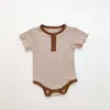 Rompers Born Baby Package Fart Triangle One-Piece Clothes Summer Boy Girl Pit Strip Cotton Short Sleeve Pullover Climbing Suit