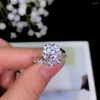 Clusterringe Kjjeaxcmy Boutique Schmuck 925 Sterling Silber Eingelegtes Mosang Diamond Frau Ring bezieht