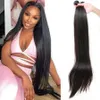 Tissage de cheveux brésiliens Bundles de cheveux humains 1 3 4 Bundles Bone Straight Bundles 28 30 pouces Remy Raw Virgin Hair Extensions Tissage