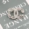 9020 Fashion Pearl broche temperament dames diamanten broche gouden zilveren letters