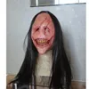 Party Masks Halloween Devil Mask Horror Long Hair Demon Mask Party Decoration Horrible Latex Mask Props Cosplay Costumes 230818