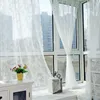 Rideau feuille imprimé fenêtre Voiles Tulle translucide Design décor transparent lavable balcon pour chambre salon décoration