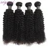 Indiska kinky lockiga hårbuntar 1/3/4 datorer Human Curly Hair Bundes Natural Color 100% Human Hair Weave Bunds Curly Hair Bundles