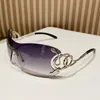 Y2K Spicy Girl Style Purple Pink Cobra Integrated grote frame zonnebril Design Spicy Show Gezicht Sun Glazen