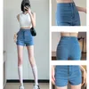 Shorts pour femmes Explosive Sexy Taille haute Skinny Denim Leg Length High Stretch Girl Hip A-line Pants