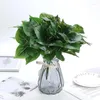 Decorative Flowers Simulation Green Leaf Artificial Plant Plastic Flower Arrangement Accessories Garden Fake Leaves Decor Home Room