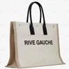 LouLou Bags Tote ys Rive Bag Gauche Grande 48cm As bolsas femininas masculinas Totes Shopping Bag Weave Bolso de grande capacidade Verão Viagem Praia Ombro Lona