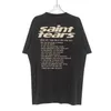 ZXT9 T-shirts masculinos Saint Michael High Street American Impred e amantes femininos Camiseta de moda de algodão pequeno de algodão puro de algodão puro