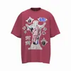 Iakr Men's TシャツSaint Michael High Street American Printed and Women's Lovers Round Neck Pure Cotton Small Market Fashion TシャツXC6P