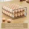 Garrafas de armazenamento Caixa de ovo resistente durável Capacidade de gaveta de 2 camadas Recipiente de dupla camada com escala de timer