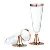 Wine Glasses 6Pcs 150ml Plastic Champagne Flutes Disposable Red Glass Cocktail Goblet Wedding Party Supplies Bar Drink Cup 230818