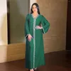 Vêtements ethniques mode musulmane 2023 luxe diamant Robe Ramadan Eid Djellaba Robe dubaï modèle réel vente directe d'usine