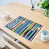 Tafelloper 9 Pack Mexicaanse streeptafel Runner Placemats Cotton Dining Table Decoratie voor Cinco de Mayo Mexican Fiesta Party Wedding 230818