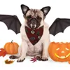 Köpek Giyim Cadılar Bayramı Pet Eşarp Balkabağı Bandana ile Bell Komik Kedi Havlu Cadı Yavru Önlükler Giydirme Malzemeleri 230818