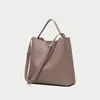 Evening Bags 2023 European Style Nappa Cowhide Leather Women's Shoulder Bucket Bag High Quality Ladies Handbags Casual Tote Crossbody