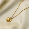 Collares pendientes Corazón Moneda Ángel Bebé Pequeño collar Hombres y mujeres Cadena de clavícula de Cupido Regalo de joyería de acero inoxidable