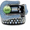 1Luxury Designer BB Belt Simon Belts For Men Women Glanzende diamantgordel zwart op zwart blauw wit multicolour met bling steentjes als cadeau 2023AA