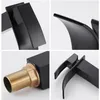 Bathroom Sink Faucets Taps Waterfall Basin Faucet Black Brass Bath Cold Water Mixer Vanity Tap Deck Washbasin