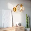 Wall Lamp Modern Simple Glass Bedroom Study Bedside Living Room Nordic Creative Aisle Corridor Decorative Light