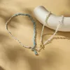 Pendentif colliers 2023 créatif Imitation perle dames collier pierre naturelle Simple polyvalent rue mode bijoux