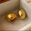 Модная ниша дизайн глянцевые золотые яичные скорлупы с серьгами -шрифтами женский темперамент Серьговые ювелирные изделия.