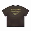 Fb7l T-shirts pour hommes Saint Michael American Heart Box Angel Print Manches courtes Lavable Old Casual T-shirt en vrac et pour femmes