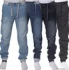 Men039S Jeans Plus Size Mens Drawring Mid Taille Srping herfstmode losse en casual kleine voeten Tether Pocket5293691