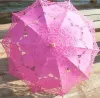 UPS kolorowy bawełniany ślubny parasol ręcznie robiony Battenburg koronkowy haft haft słoneczny parasol elegancka elegancka przyjęcie weselne parasol 8.20