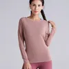 Yoga-outfits Cretkoav Autumn Women Losse Sport T-shirt Fitness met lange mouwen