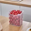 Lagringsflaskor Användbara sprickor-resistenta kylskåp Dispenser Egg Box Transparent High Capacity Basket For Kylskåp