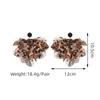 Dangle Earrings Rose Leopard Flower Decor Piercing Big For Women Trendy Summer Beach Luxury Fairy Charm Wedding Party Jewelry