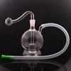 2PCS Globe Orb Glass Burner Bong Bong Bubbler com Matrix Percolator Recycler Oil Rig Bong Cinqueizador de cinzas com 10 mm de queimador de óleo de vidro macho Tubo e mangueira