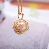 Pendant Necklaces Creative Bird's Nest Pearl Crystal Chain Long Sweater Vintage Women Ball Necklace Jewelry