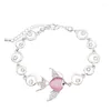 Lien Bracelets BN-00011 Mignon Opale Poisson Bracelet Pour Femmes Accessoires Designer De Luxe Argent Plaqué Bijoux Fête Des Mères Cadeau Maman