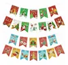 Feliz Natal Banner decoração Home pendurado papel Garland Papai Noel Navidad NATAL NATA PRESENTE 2024 Ano Novo decoração de festa de Natal