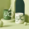 Mokken fietsvorm 3D keramiek koffie mug melk thee kantoorbekers drinkware het verjaardagscadeau