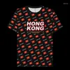 Herr t -skjortor Hong Kong hk porslin snabb torr skjorta herr sportkläder träning kort ärm som kör avslappnade toppar sommarkläder