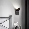 Vägglampa aluminium borstat guld/svart/kaffe led sovrum sängdag trappa