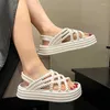 Sandalen Frauen Sommer Mode 2023 Style Koreanische Version Trend Einfach und vielseitig bequem im Freien Beach Single Schuhe