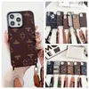 아름다운 iPhone 전화 케이스 15 14 Pro Max Luxury Leather Lu Crossbody Card Purse 18 17 16 15Promax 14Promax 15Pro 14Pro 13Pro 13 12 11 11 로고 박스 820