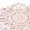 Chopsticks 3X Lots Wood Carved Long Onlay Applique Unpainted Flower Walls Cabinets Door Decor Type:15Cm Type A