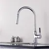 Bathroom Sink Faucets Kitchen Faucet Single Handle High Arc Brushed Nickel Pull Out Stainless Steel Faucet.