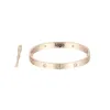 Bijoux de créateur karty ya Bracelets à vis vieux rose platine en acier titane avec quatre diamants 15 à 22 cm pour cadeau de fête petite amie