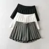 Babe Pleated Skirt Black Mini Summer Korean Version Of Jk Preppy Style High Waist