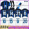 Fans Spieler 23 24 Lukaku Soccer Jersey Barella Inters Milans Lautaro Vidal J. Correa 2023 Fußballhemd Calhanoglu Gagliardini Männer Kit 3rd Kids Equpment Dimarco