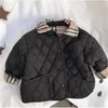 Enfants coton manteau enfant en bas âge bébé garçons fille vêtements d'extérieur double face mode veste d'hiver nouveaux vêtements pour enfants à carreaux