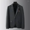 Мужские костюмы Mens Candy Colors Blazer Одиночная кнопка Slim Fit Casual Boutique Man Высококачественный офисный костюм высококачественный офис S-4XL